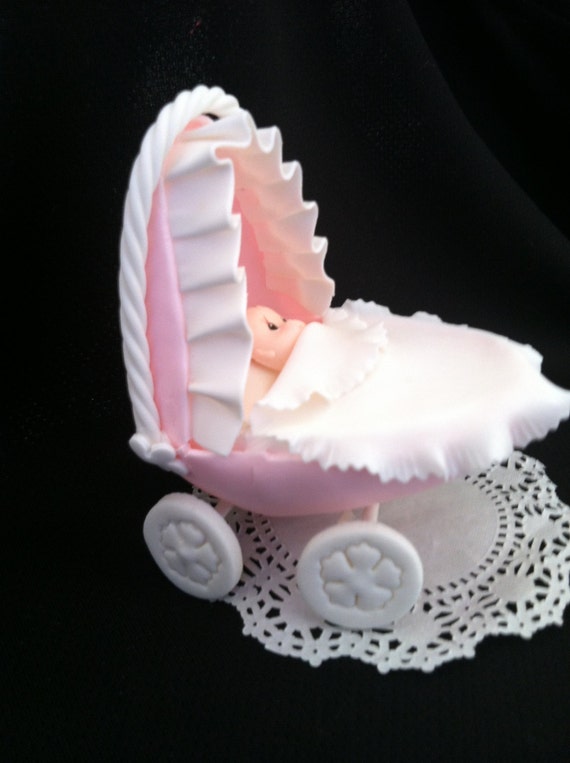 Baby Shower Cake Topper, Baby Carriage Decoration, Baby Shower, Baby on