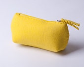 Felt cosmetic bag "Inspired". Original, beautiful and unique. Made from natural (100% wool) felt premium quality 3mm thick.