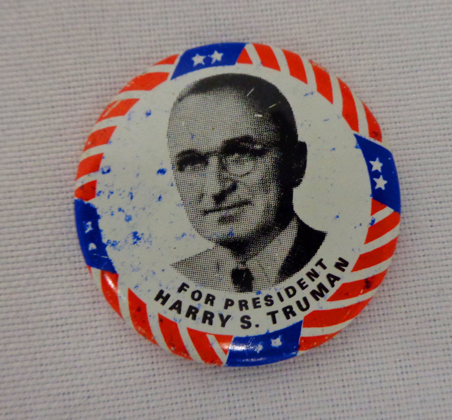 President Truman campaign button Vintage by AlienEntertainment