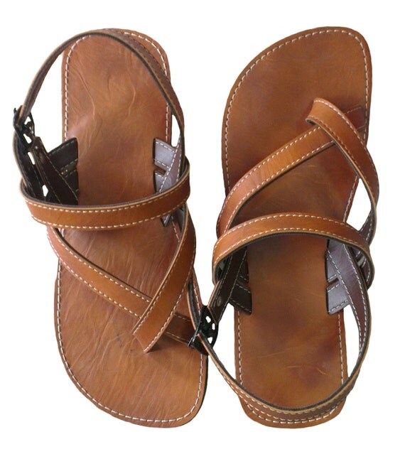 Items similar to Rajasthani Handmade Synthetic Leaher Sandals Men ...