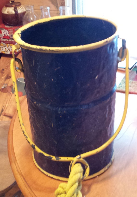 Items similar to Antique/Vintage Metal Well Bucket on Etsy