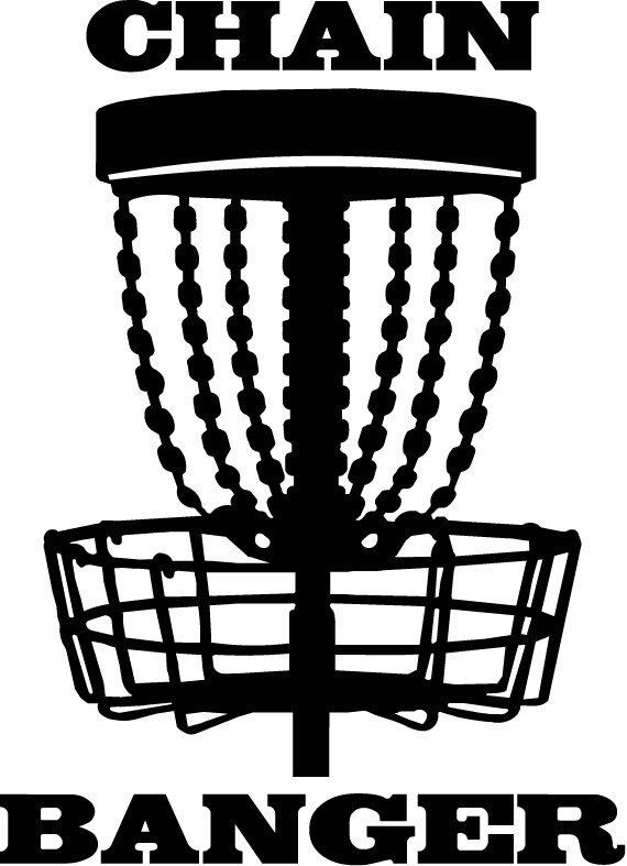 Chain Banger Disc Golf Decals Free Shipping SMFD023 by SignMachine