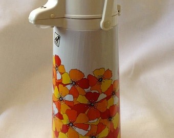 Vintage Coffee Thermos With Serving Spout