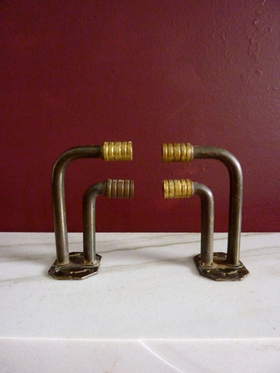 Vintage Curtain Rod Holders set of TWO by TheBrassShip on Etsy