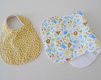 bib & burp cloth set PDF sewing pattern Basic Baby I - easy baby sewing pattern - layette pattern - instant download sewing pattern