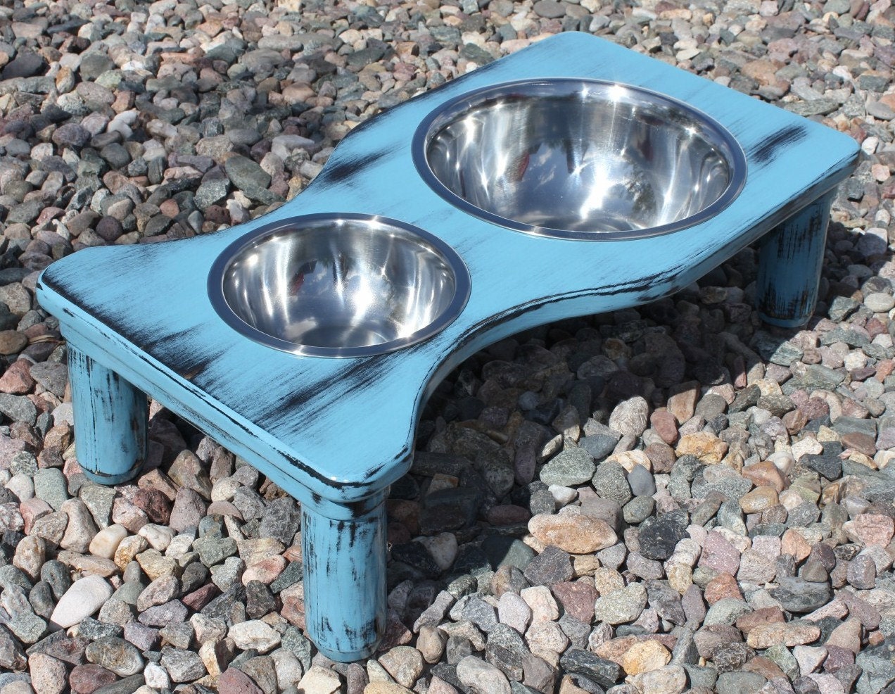 SMALL/medium Elevated Dog Bowl Holder 4 to 7inches Tall U