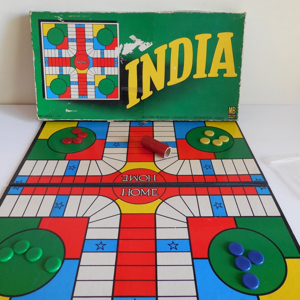 Milton Bradley India Board Game / Parcheesi / Pachisi