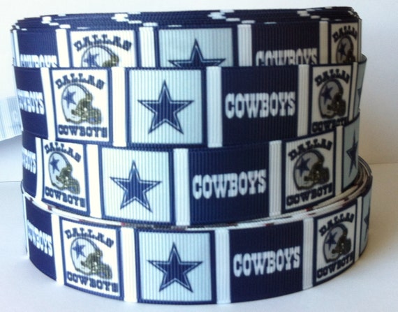 Items similar to 4 yards Dallas Cowboys Grosgrain Ribbon 7/8