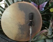 Priced for Grand Opening ~~~  Hand Drum Elk Hide~ Spider Web Design ~ Rendezvous ~ Drumming Circle ~ Pow Wow ~ Personal Journey ~ Ceremony