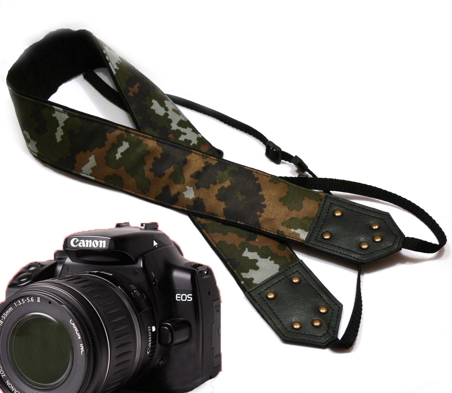 dSLR Camera Strap. Camouflage Camera Strap. Camera by InTePro