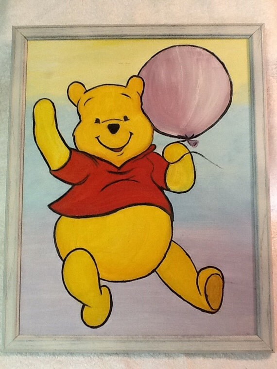 Winnie the Pooh Oil Painting On Canvas Size 14