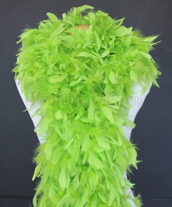 180g 80 lime green chandelle feather boa for dress up
