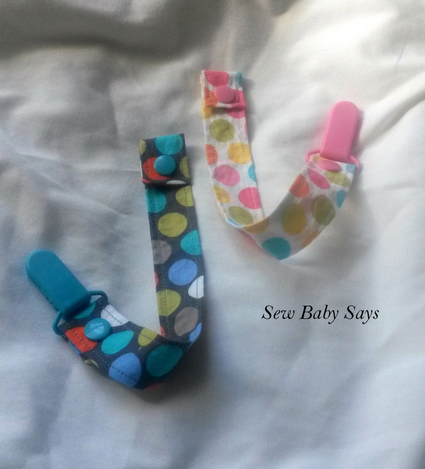 Choose Any TWO Pacifier ClipsDesign Your OwnFabric Pacifier