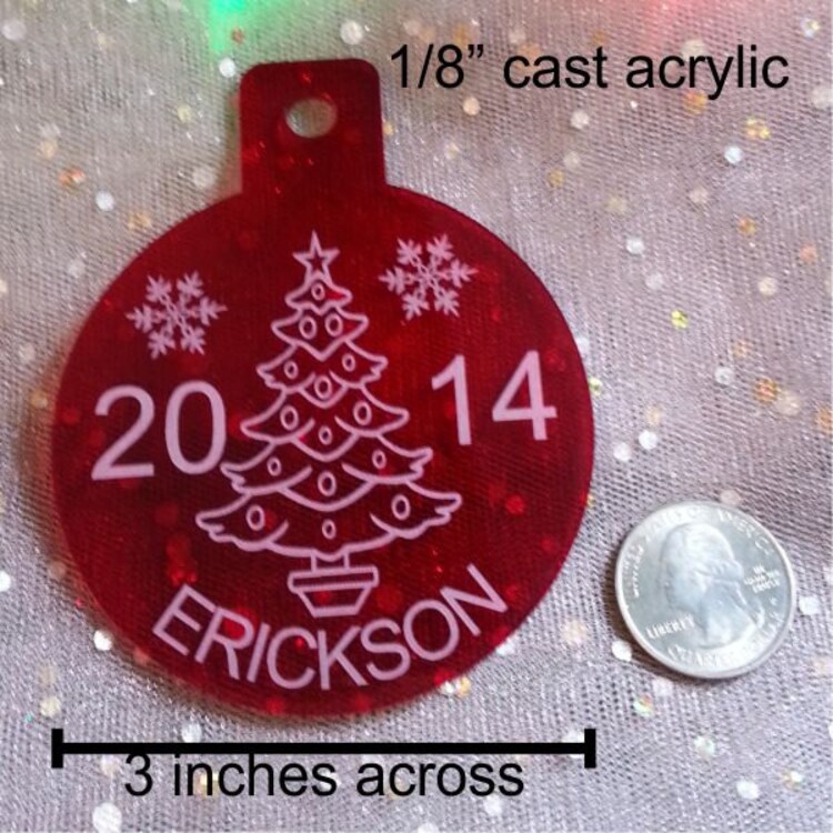 Personalized Name Christmas Tree design by FinesseLaserDesigns