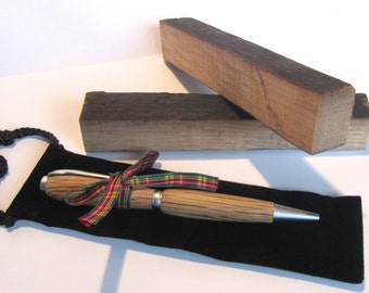Scotch Whisky barrel slimline twist ballpoint pen