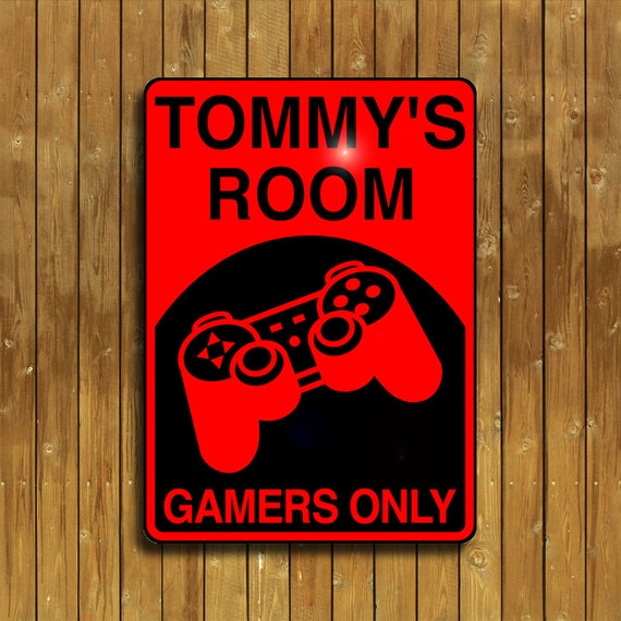 Playstation Video Game sign personalized for you on solid