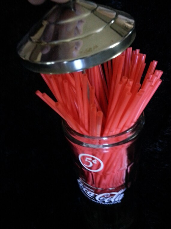 Coke Coca cola straw dispenser antique made in Canada