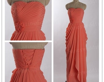 Open back long Prom Dress,Chiffon prom Dress,cheap Bridesmaid Dress ...