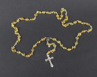 Yellow rosary | Etsy