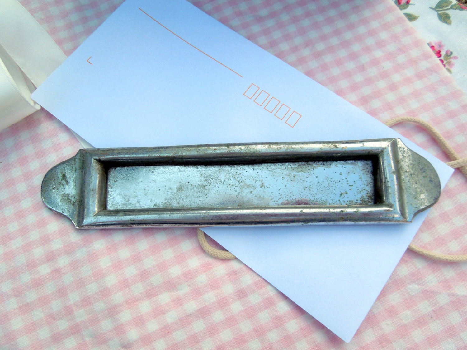 Silver color Letter Post Box Flap Door by FrenchVintage4You