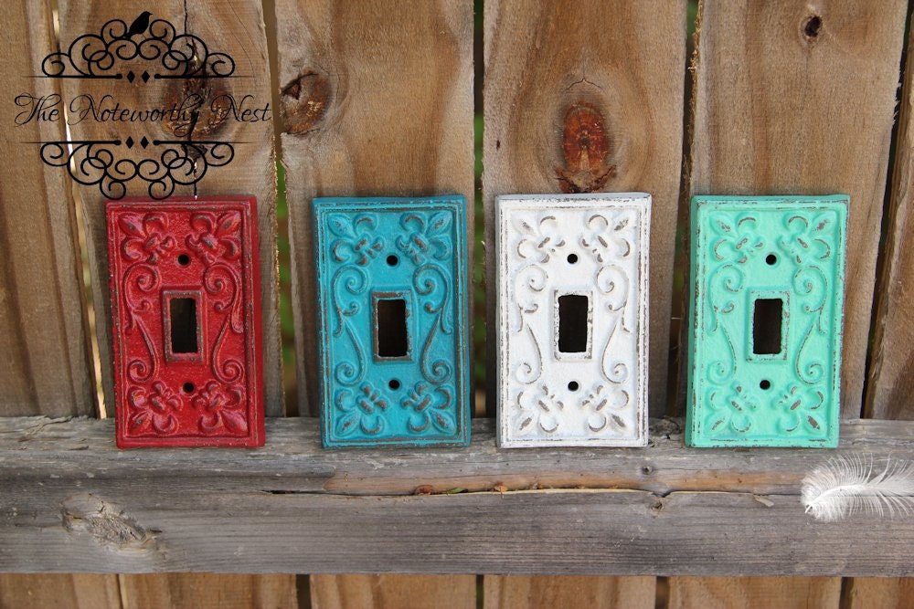 Custom color cast iron light switch covers // by TheNoteworthyNest