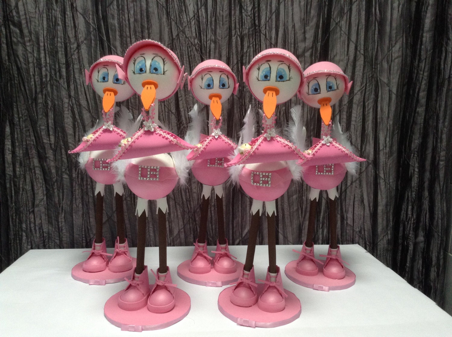 Baby shower centerpiece stork centerpiece