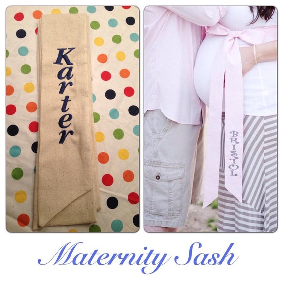 Maternity Sash by Mimimadeitboutique on Etsy
