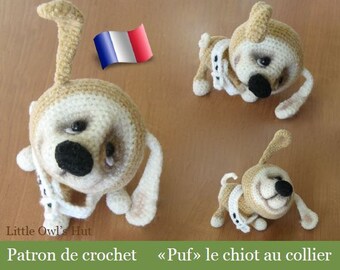 022F Puf the little puppy! Amigurumi crochet pattern. PDF file. By Pertseva Etsy