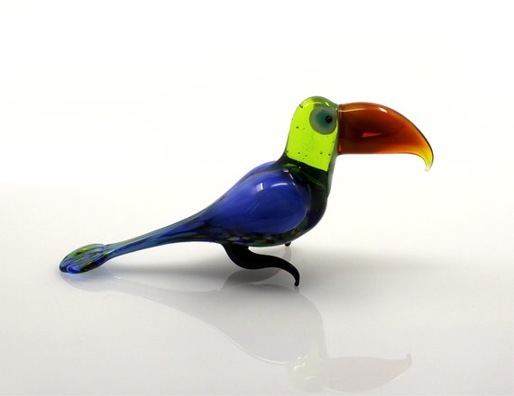 blown glass parrot