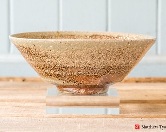 Stoneware Pottery Bowl, Handmade Ceramic Bowl, Soda Fired at the Leach Pottery - Thrown on the Potter's Wheel