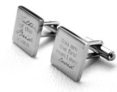 Father of the Bride Cufflinks - Stainless Steel Gifts for Dad - Wedding Cufflinks GIft - Fathers Day