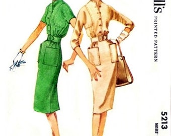 McCall's 5213 Trendy Shirtwaist Dress 1959 / SZ14 UNCUT