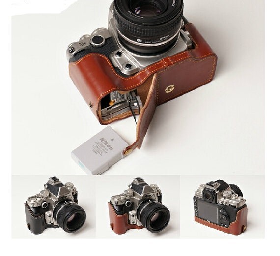 Nikon DF leather cameras case Nikon Camera Case Simple Half