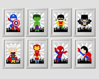 Superhero Wall Art superhero wall art printed superhero bedroom decor Superhero Wall Art superhero wall art printed superhero bedroom decor