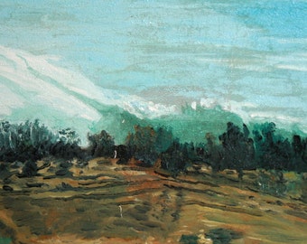 Vintage Impressionist Oil Painting, Landscape