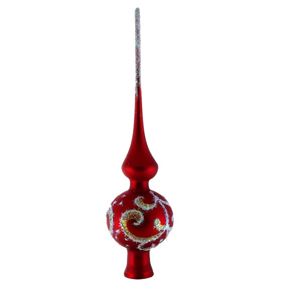 sapphire red glass christmas tree topper sapphire red glass christmas tree topper