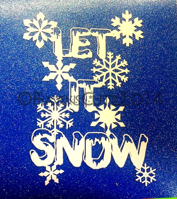 Let It Snow paper cutting pattern/template
