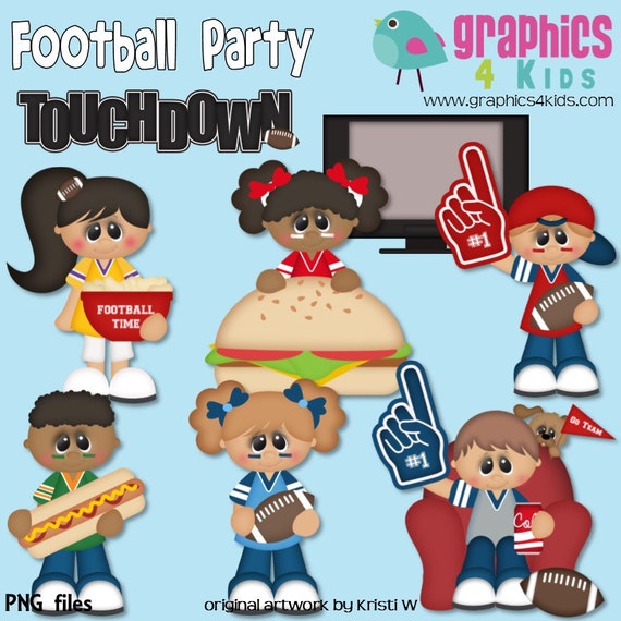 Football Party Digital Clipart Clip art for scrapbooking