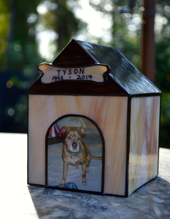 PET CREMATION BOX Custom Handmade Stained by StainedGlassbyJean