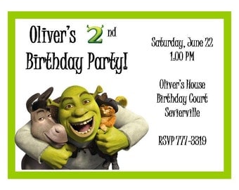 Shrek Birthday Invitations 7