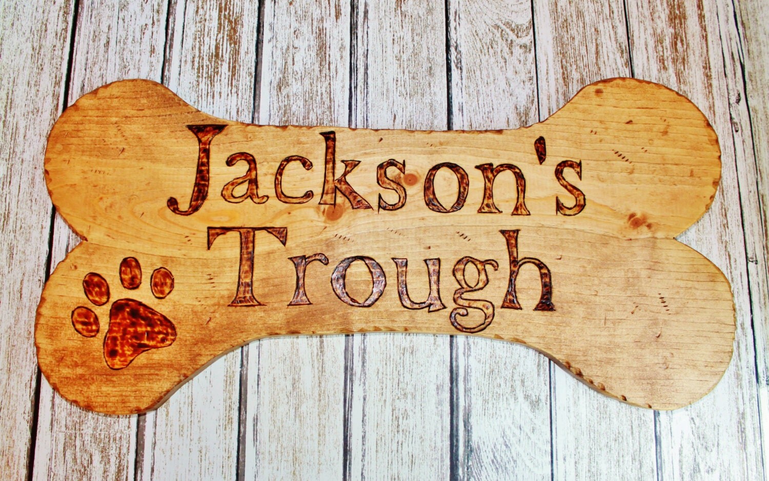 Personalized Dog Sign Pet Home Decor Dog by SilverRidgeWoodworks