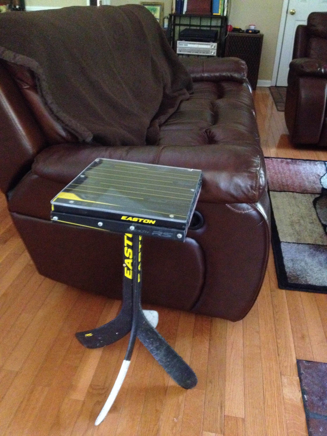 12X12 Hockey Stick End Table by WarriorCustoms on Etsy