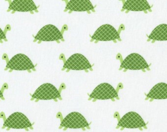 Seaworthy by Dear Stella, turtles (white), ONE yard