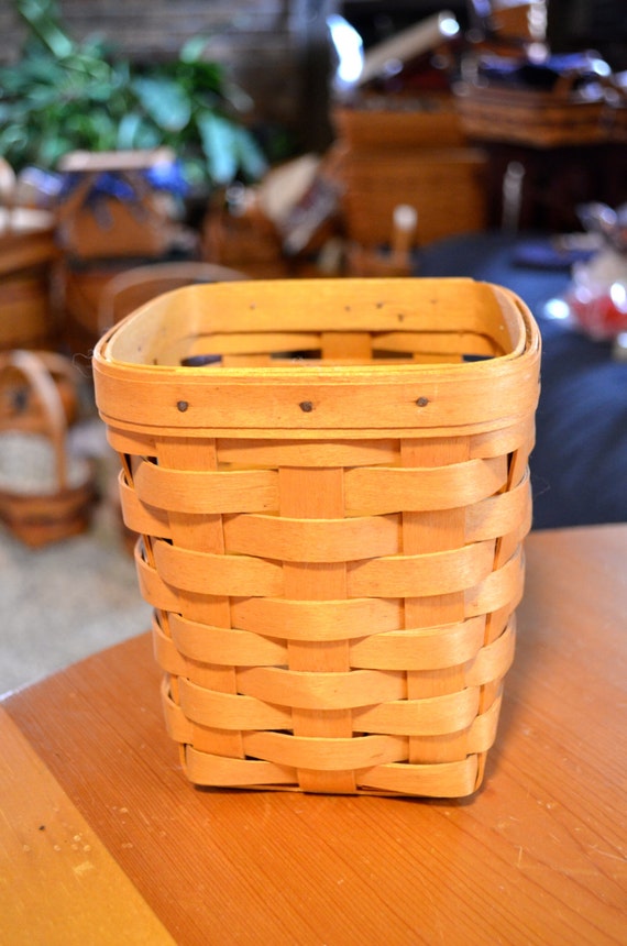 Longaberger 1997 Small Spoon Basket Protector & 2