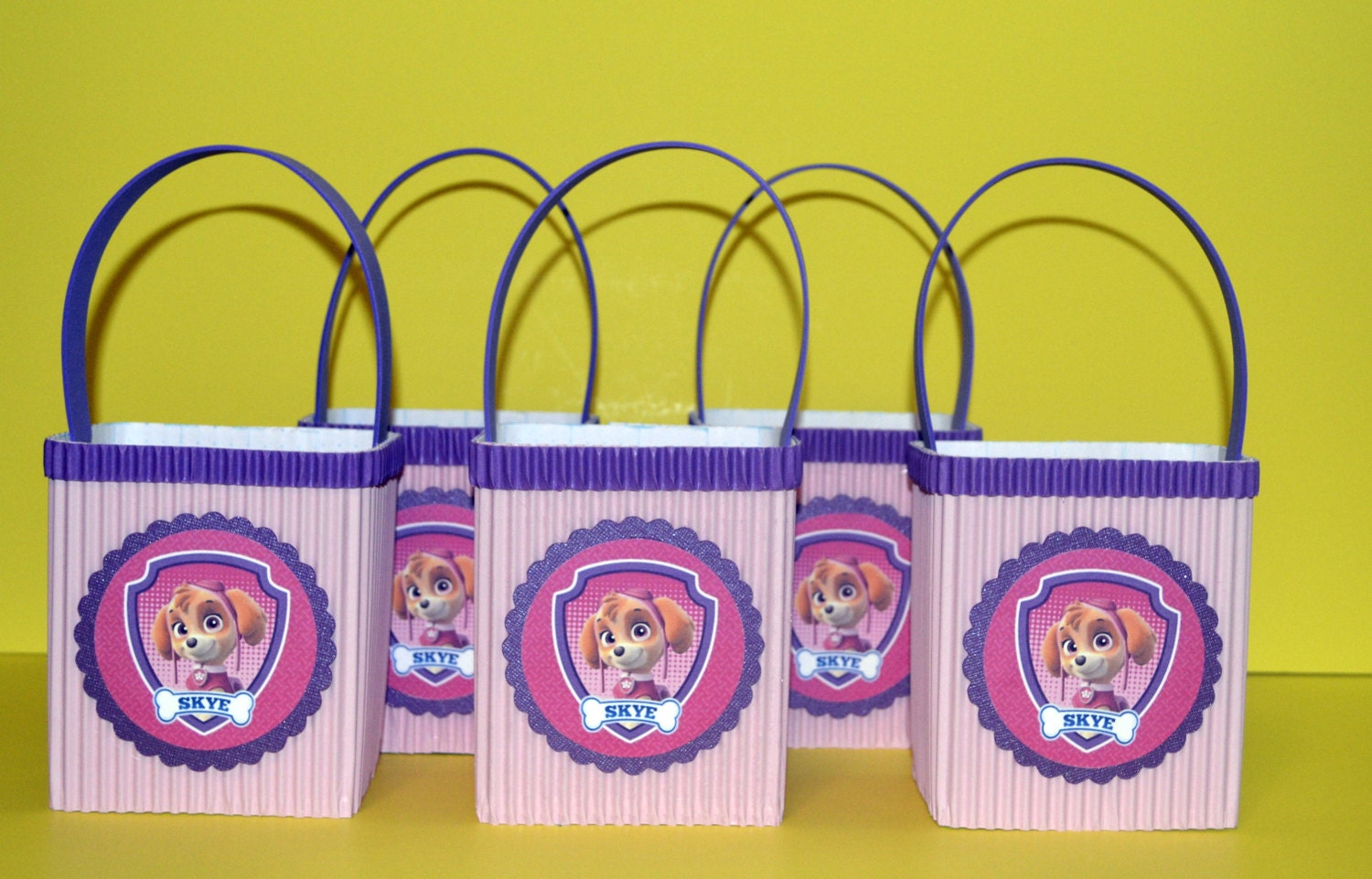 12-paw patrol inspired party favor/goodie bag SKYE by CHIQUILLADAS