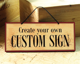 VENICE - Custom Sign in Yellow, Red, Brown. Door Signs. Restaurant Decor. Vintage Signs. Wedding Signs. Winery Decor. Fathers Day Gift