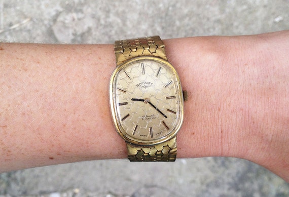 Vintage Rotary Men's Gold Plated Watch from by MissMyrtlesVintage