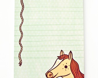 HORSE gift ideas LUCKY gift PONY decor boygirlparty horse stationary horse stationery horse note pad horse party favors gift for horse lover