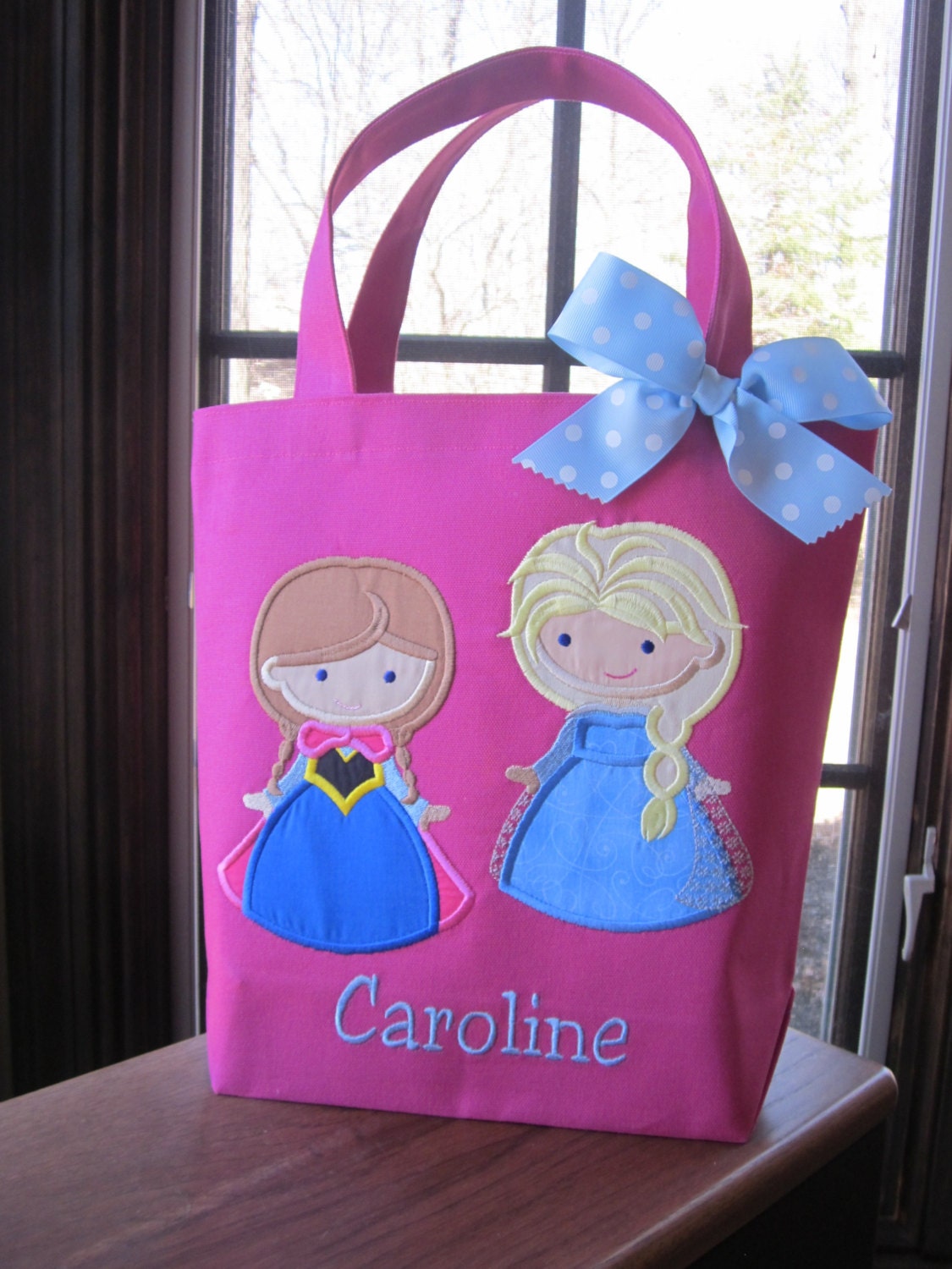 TOTE BAG Disney Princess Personalized Tote Bag Anna AND Elsa