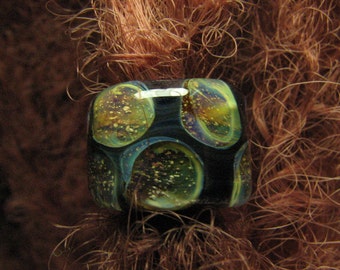Dreadlocks Big Hole Lampwork Glass Bead Space Orbs SRA